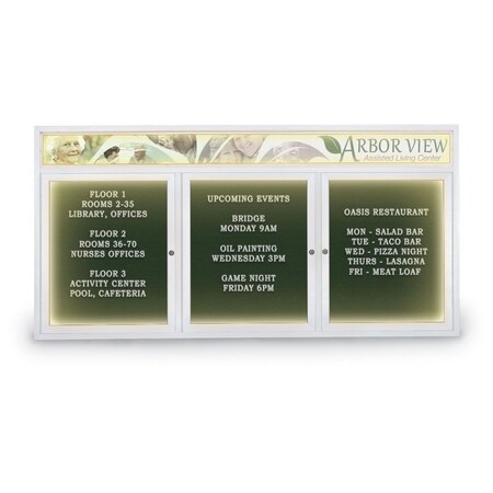 United Visual Products Indoor Enclosed Combo Board, 42"x32", Gold Frame/Black Porcelain & Cork UVCB4232G-BLKPORC-CORK